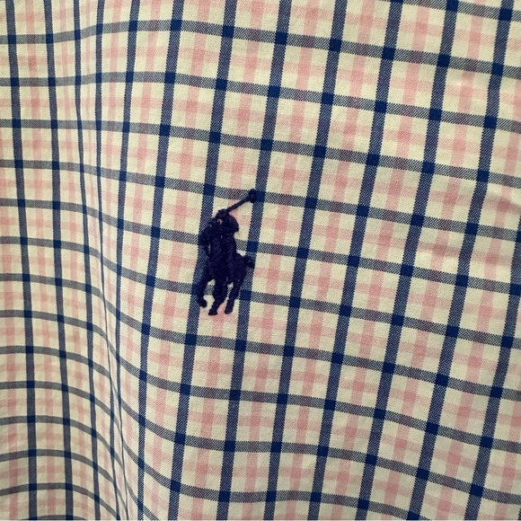 Polo by Ralph Lauren Men’s Button Down White Blue Pink Checkered Shirt XL - Picture 5 of 12